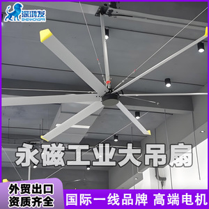 Industrial Ceiling <b>Fan</b> 54in Aluminum Alloy Blades Axial <b>Fan</b> For Workshop Warehouse Cooling High Power Large Airflow - Product Image 2