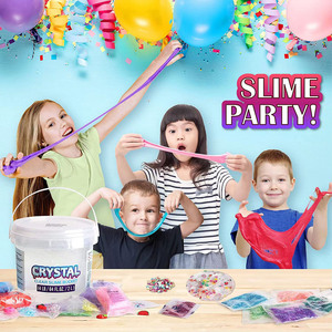 Huge Glassy Clear Slime Bucket Toy for Kids, Premade Big Crystal Slime Pack Gift With 29 Sets Add-ins Jumbo Slime <b>Kit</b> for Party - Product Image 6