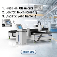 Découpeuse plasma 1530 63A - 300A, machine de découpe plasma CNC à commande à distance pour tôles en acier inoxydable et aluminium