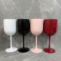 Verres à vin, gobelets à cocktail, flûtes à champagne, verres colorés incassables en plastique acrylique avec logo personnalisé