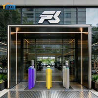 Barrière à ailes coulissantes automatiques pour un contrôle efficace du flux, accès rapide en 0,2s, système de sécurité 1400 mm pour les hubs de transit et les stades sportifs