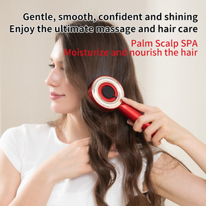 Masajeador de cabeza multifuncional portátil para relajación en el hogar tratamiento de cabello rojo peine de masaje de vibración impermeable terapia líquida - Product Image 5