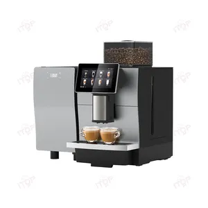 En iyi Espresso makinesi ticari 220v 1550w otomatik akıllı kahve makinesi paslanmaz çelik Cappuccino Espresso makineleri