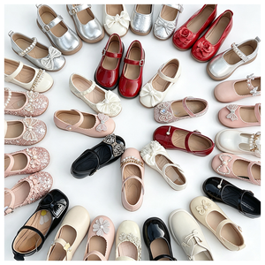 Factory Outlet Girls Leather <b>Shoes</b> Round Toe Comfortable Lightweight Super <b>Soft</b> Cute Children Princess <b>Shoes</b> Mix Wholesale - Product Image 2