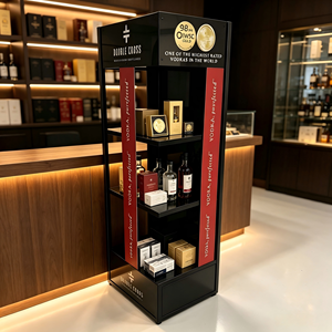 Exhibidor <span class=keywords><strong>de</strong></span> Licores LED Personalizado, Estante Metálico para Botellas <span class=keywords><strong>de</strong></span> Vino, Exhibidor <span class=keywords><strong>de</strong></span> Bebidas con Logotipo Personalizado para Venta al por Menor y Exposiciones - Product Image 1