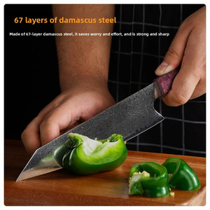 Nhật Bản Phong Cách 8 Inch Thép Không Gỉ Đầu Bếp Dao Cạo Cạnh Sắc Nét 6K Bề Mặt Máy Rửa Chén An Toàn Pakka Gỗ Nhựa Xử Lý Cho Nhà Bếp - Product Image 4