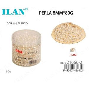 Perle di Seta 8mm 80G Bianche per Decorazione di Abiti - Product Image 3