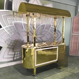 Wooden Candy <strong>Cart</strong> With Wheels For Parties Event Backdrop <strong>Cart</strong> Wedding - Product Image 5