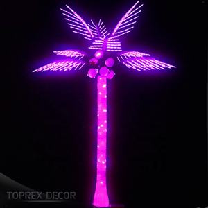 Luz LED Personalizable IP65 Plantas Artificiales Para <span class=keywords><strong>Interior</strong></span> <span class=keywords><strong>Palmera</strong></span> Rosa Coco para vacaciones Festival Decoración al aire libre - Product Image 2