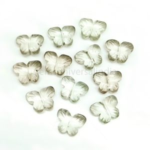 Natural Prasiolite <b>Butterfly</b> Shape Carved Gemstone 14mm 10mm Briolette Loose Stone <b>Charm</b> for Jewelry Making Wholesale Price Bulk - Product Image 1