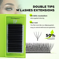 Extensions de cils 3D 4D 5D en forme de W, U, Clover, Y, double pointe, volume pré-fait C D, extensions de cils en éventail, marque privée UU