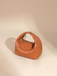 Nuova <span class=keywords><strong>Borsa</strong></span> a <span class=keywords><strong>Tracolla</strong></span> a Mezzaluna Intrecciata a Mano alla Moda, Design Semplice e Versatile, Impermeabile in PU, Portatile - Product Image 3