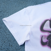 Vente en gros 100% coton Streetwear col rond hommes T-shirts logo personnalisé mode Boxy Fit blanc t-shirt