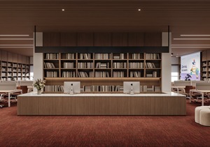 Muebles de Biblioteca Personalizados, Estantería de Madera, Diseño Interior de Sala de Lectura, Sistema de Estanterías - Product Image 2