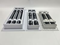 Grille d'aération moderne en aluminium pour système CVC, diffuseur linéaire à fentes, conception flexible, économie d'énergie, application hospitalière