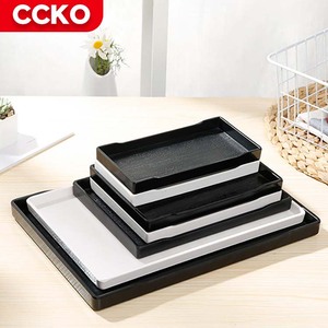 Hotel Restaurant Cafe Shop Bar Decorative Non Slip <strong>Plastic</strong> Tea Fruit <strong>Dessert</strong> Buffet Food Service <strong>Tray</strong> Melamine Serving <strong>Trays</strong> Set - Product Image 2