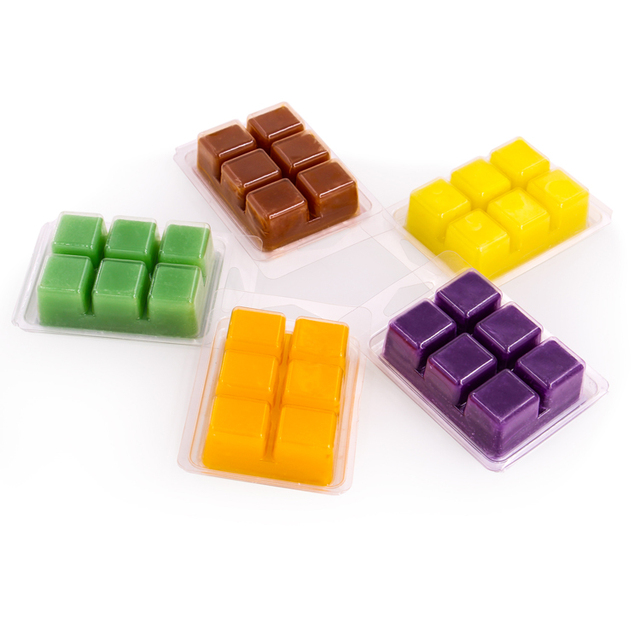Cube Blister Packaging 6 Holes Wax Melt Clamshell Packaging Blister Clamshell for Wax