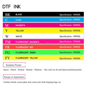 หมึกพิมพ์ฟิล์ม PET สำหรับเครื่องพิมพ์ DTF ขนาด 100 มล. 250 มล. 500 มล. 1000 มล. รุ่น A3 A4 สำหรับ L1800 I3200 Dx5/7 4720 - Product Image 4
