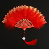 Éventail pliant classique Lolita blanc 23 cm Modèle 2025 Souvenirs de mariage Éventail en plastique Style rétro Danse Fée Fille Plume