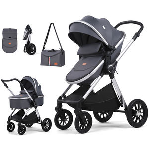 ヨーロッパスタイル3in1折りたたみ式ベビーカー、ベビーキャリッジ、ベビーカー、乳母車、3in1チャイルドシート付き - Product Image 5