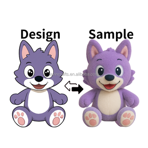 لعبة قطيفة أرجوانية مخصصة لعبة محشوة على شكل حيوان من القطيفة شركة مصنعة مخصصة لهدايا الأطفال والمناسبات الترويجية - Product Image 1