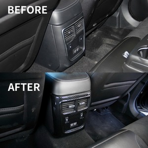 Boîtier d'<span class=keywords><strong>accoudoir</strong></span> central en fibre de carbone avec garniture de sortie d'air conditionné, configuration haut/de bas de gamme, pour Chrysler 300 2015+ - Product Image 3