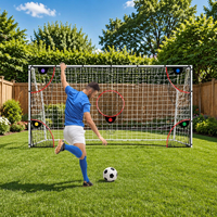 But de football pliable d'extérieur, étanche et écologique, avec 5 poches, cadre métallique portable, équipement d'entraînement