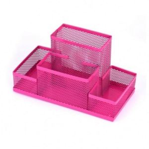 Competitive Price Office Home School Classroom Accessories Desk Organizer Desktop Mesh 4 Compartments <b>Pen</b> Pencil Holder Caddy - Product Image 3