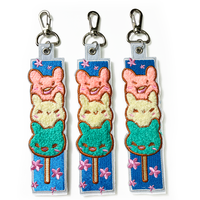 Porte-clés brodé personnalisé Étiquettes de porte-clés brodées Porte-clés brodé de style anime