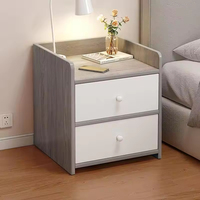 Table de chevet en bois avec serrure, multi-styles, moderne, en bois, avec deux tiroirs, meuble de chambre écologique, durable
