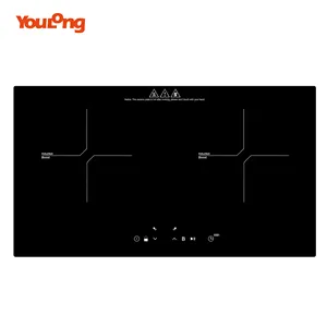 Vitro Ceramic Surface 736*416mm Electric Cooktop Built-In Induction Cooker Electric 2 Head Induction Hob