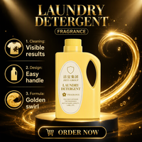 Lessive en poudre ou liquide personnalisée en verre carré jaune pâle, capsules de lessive, produits de nettoyage parfumés