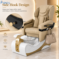 Fauteuil de pédicure de luxe en gros avec massage et bassin de spa pour les pieds, idéal pour les salons de manucure