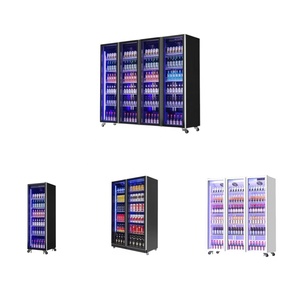 Réfrigérateur à boissons vertical commercial à 3 portes en acier inoxydable, refroidissement par air, refroidissement forcé, équipement de réfrigération réglable - Product Image 3