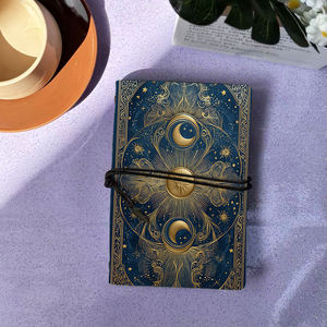 Classico regalo di pasqua per Notebook A6 per s per disegnare e registrare avventure di vacanza con <span class=keywords><strong>sole</strong></span> <span class=keywords><strong>luna</strong></span> stelle motivi ornati su t - Product Image 1