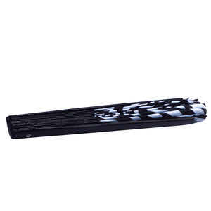 Grand éventail pliant en bambou de 13 pouces à imprimé zèbre pour festivals de musique <span class=keywords><strong>techno</strong></span> et spectacles de soirées EDM - Product Image 3