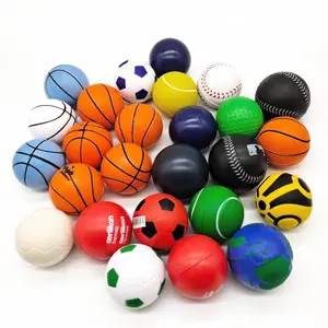 Rts-pelota de estrés de PU de 63mm, Mini pelota de fútbol, baloncesto, juego de pelota de goma de espuma para aliviar el estrés