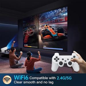 Proyector de juegos Android 11 P30MAX Consolas de videojuegos retro Dual <span class=keywords><strong>WIFI</strong></span> BT5.4 1280*720P Cine en casa Proyector portátil al aire libre - Product Image 5