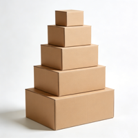 Cajas de Cartón Corrugado de Doble Pared Reciclables, Cajas de Envío de Cartón, Caja de Embalaje de Cartón Resistente de Color Marrón