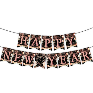 Kit d'arche de ballons et guirlande de bannière Or Rose pour fête du Nouvel An, accessoires de photomaton pour la décoration de la fête du Nouvel An 2027, ensemble de décorations Adieu 2026 - Product Image 4
