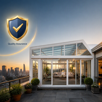 Véranda sur mesure en aluminium avec toit en verre, terrasse préfabriquée, serre, patio, jardin avec verre trempé pour villa