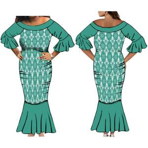 Vestido de baile masculino de <span class=keywords><strong>3</strong></span>/4 campainha, vestido de cauda de peixe longo para mulheres, vestido maxi de baile plus size, ideal para baile de formatura - Product Image 2