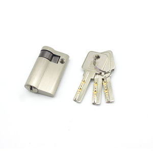 Cylindrical <b>Lock</b> <b>Cylinder</b> 45mm Pure Copper 3 Keys Light Grey For Fireproof Doors Bedrooms Corridors - Product Image 1