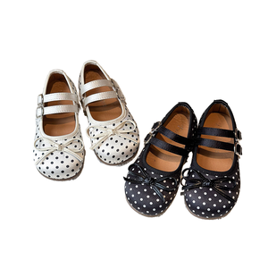 Nuevo Vestido de Princesa con Estampado de Lunares para Bebés, Estilo Vintage, para Primavera y Otoño, con Suela de TPR para Niñas - Product Image 1