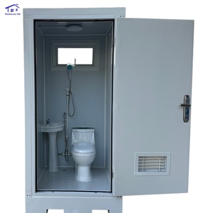 Cabina de Baño Portátil Prefabricada, Duradera y Ecológica, Fabricada en Plástico, Baño Modular para Exteriores con Lavabo y Inodoro - Product Image 3