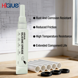Grasso Siliconico Higlue 100ml per Idraulici, per O-Ring di Rubinetti, Valvole in Gomma, Pompe per Piscine, Lubrificante Sigillante Impermeabile - Product Image 1
