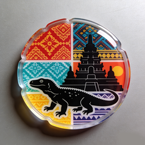 Imán de nevera de PVC suave, recuerdo turístico, el más vendido, imanes de nevera 3D personalizados de Indonesia, recuerdos de Borobudur, Jacarta, Bandung - Product Image 3
