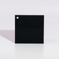 Feuille acrylique solide du noir 5mm, matière première acrylique de Non-transparence, traitement adapté aux besoins du client de feuille de plexiglass,