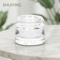 Pot en verre transparent pour crème pour les yeux, flacon cosmétique, vente chaude