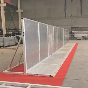 Barricada de control de multitudes de aluminio al aire libre Barreras de tráfico de conciertos de escenario plegables
